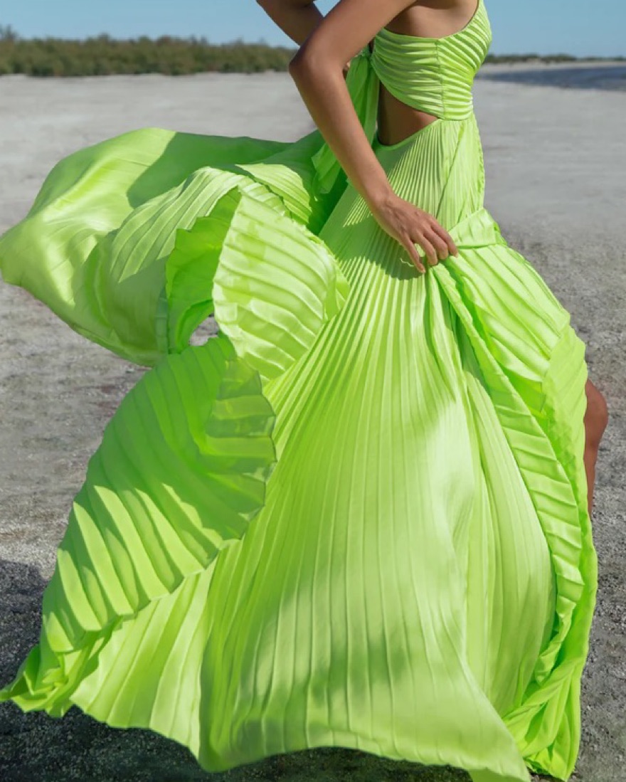 alc delfina dress green A.L.C Delfina Dress In Deep Mint by ALC