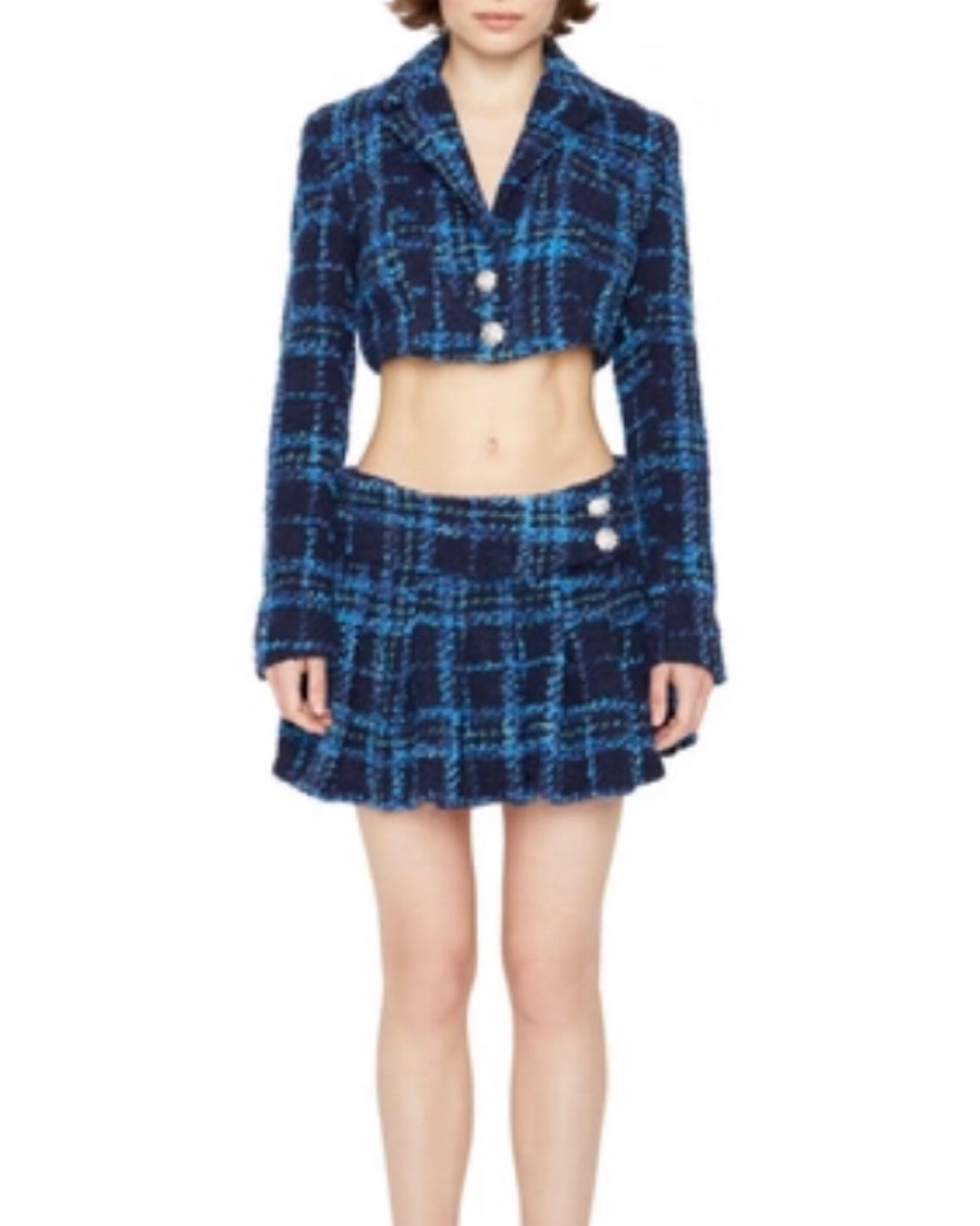Danielle Guizio Blue Tweed Set | Pickle