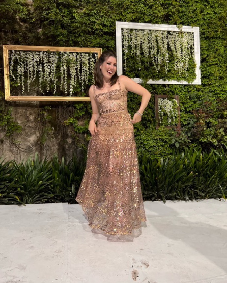 gold runway dress Gold Princess A Line Off the Shoulder Corset Prom Dress with Lace Ruffles Gold / 6 main image 1