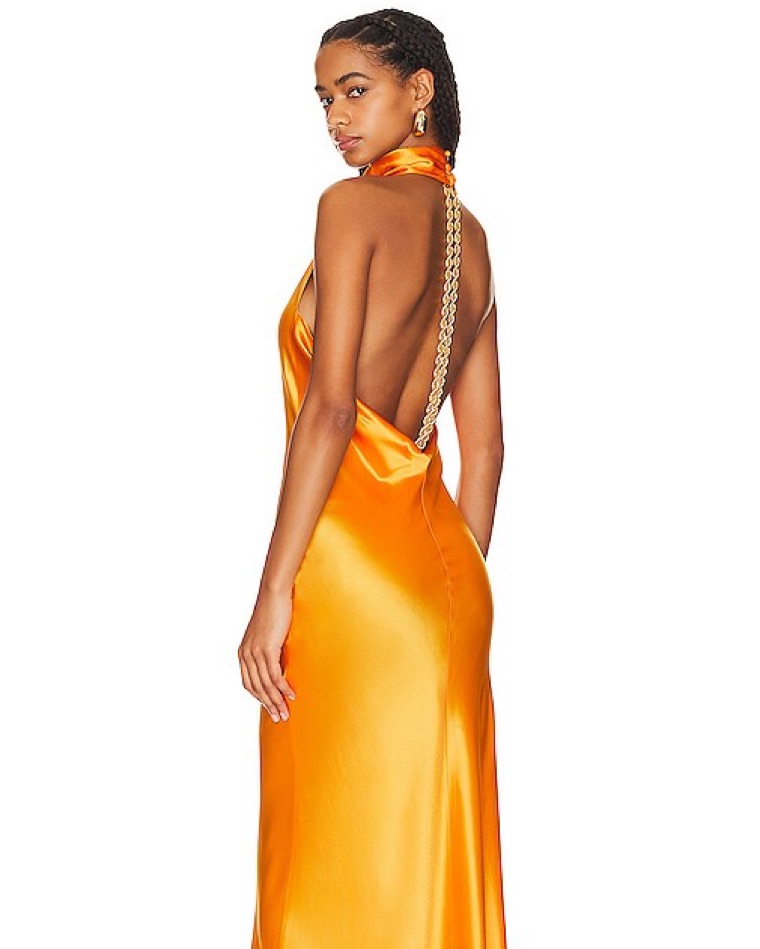 sau lee orange dress SAU LEE MINIVESTIDO BETTY en California Orange