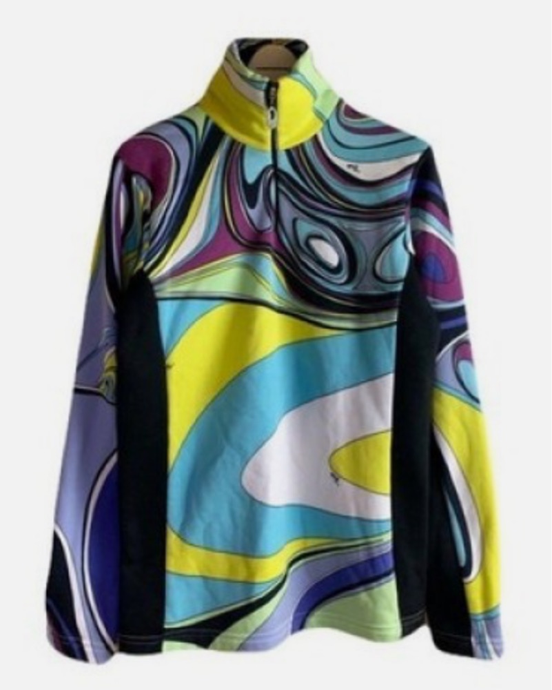 Pucci Rossignol Quarter Zip Pullover Top by Emilio pucci | Pickle