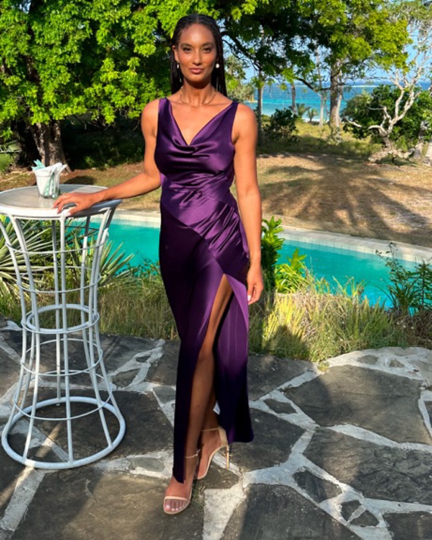 nicholas dresses Simone Cowl Neck Dress
