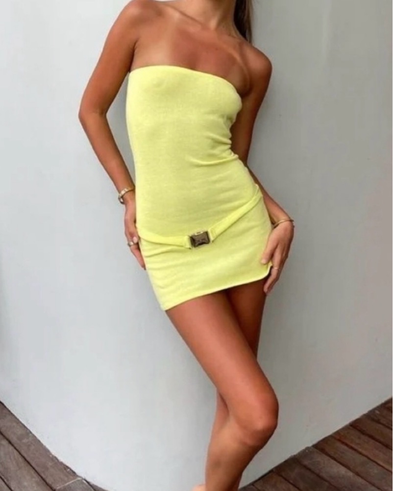 asta resort gisele mini dress Gisele Mini Dress in Daffodil by Asta Resort