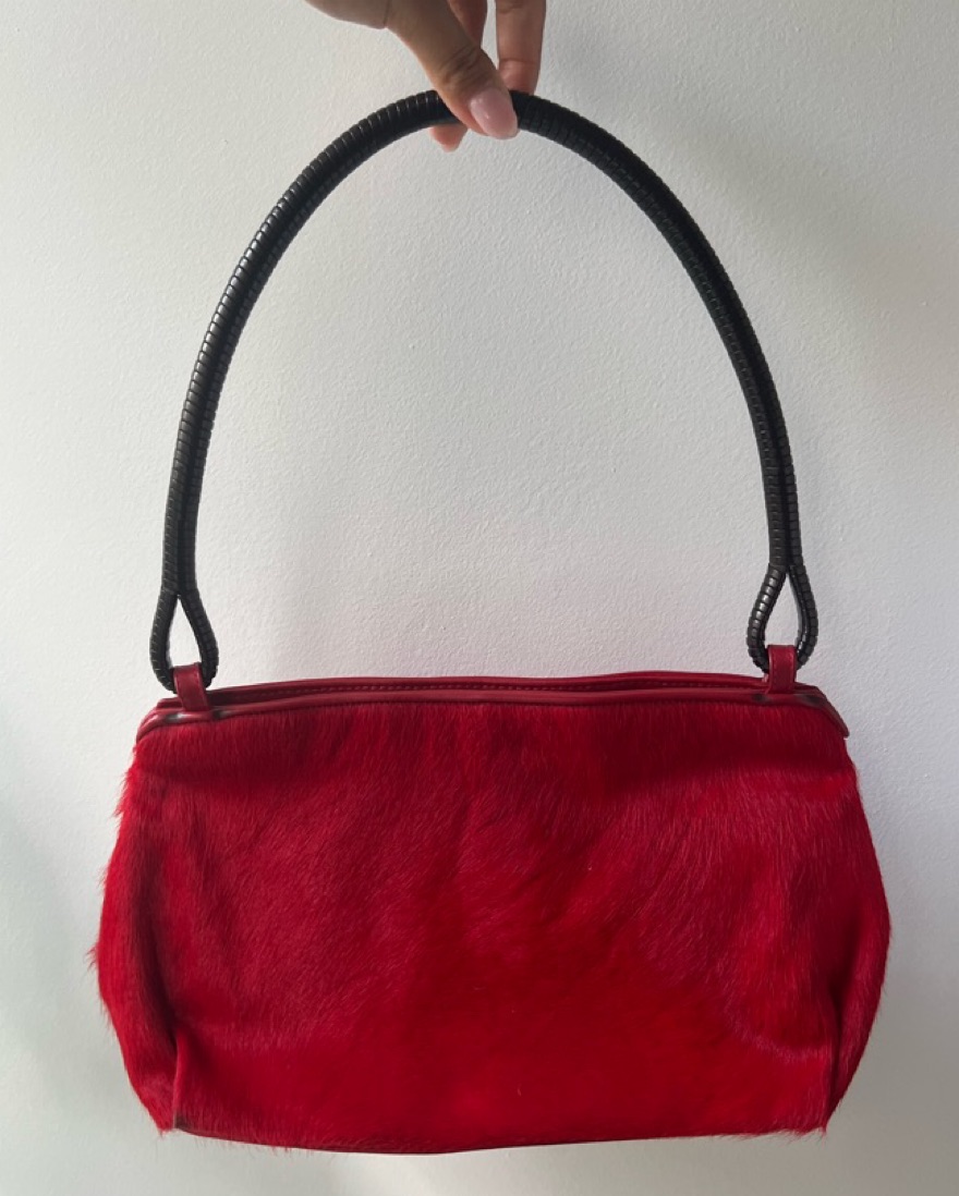 Vintage Furry Red Bag by n/a | Pickle