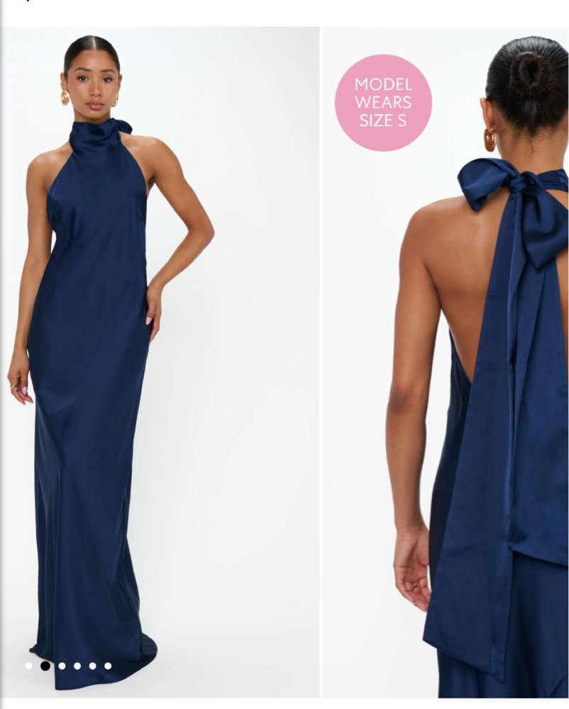 where to try on show me your mumu bridesmaid dresses Jasmine Halter Maxi Dress, in Silver Sage Luxe Satin