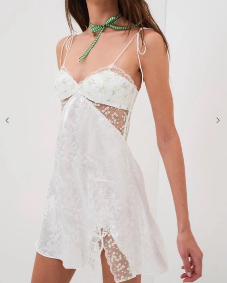 for love and lemons sheer dress For Love & Lemons Vikki Sheer Tiered Floral Dress