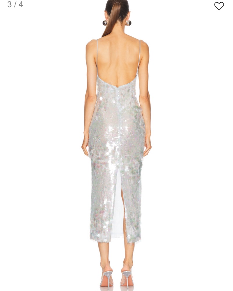 grey sequin midi dress ARRANGE sequin and fringe strong shoulder midi dress in silver