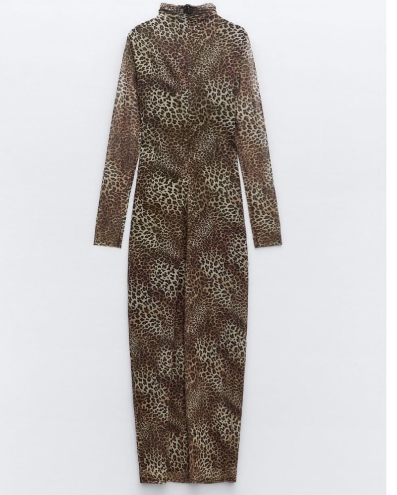 leopard print maxi dress zara Zara Maxi Dress M
