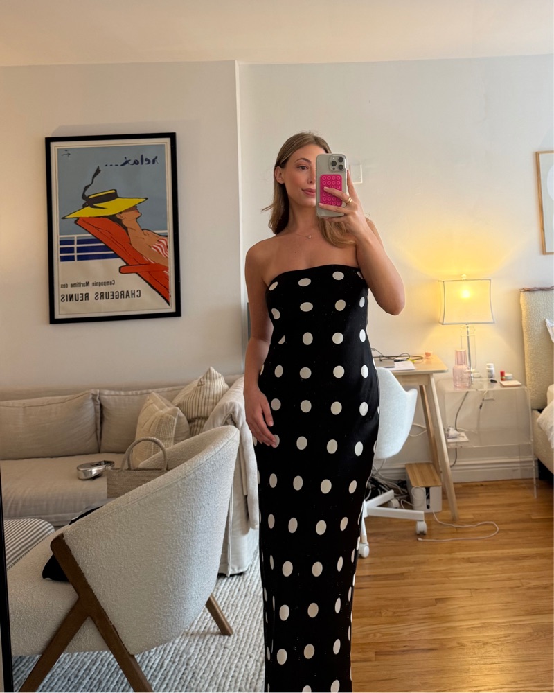 Reformation Polka Dot Oren Silk Dress by Reformation - Pickle
