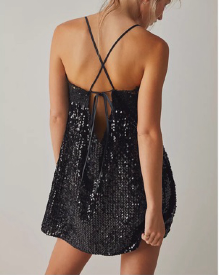 free people black backless dress x REVOLVE About Town Mini Dress