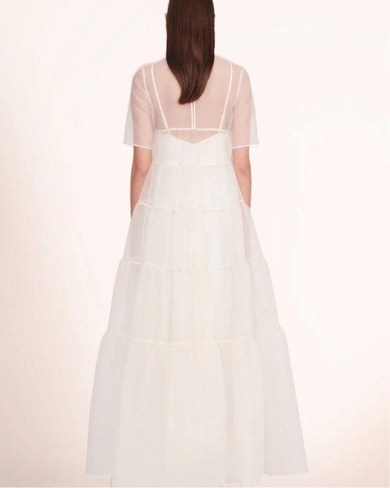 staud hyacinth tiered organza dress Staud Hyacinth Tiered Maxi Coastal Ombre by Staud