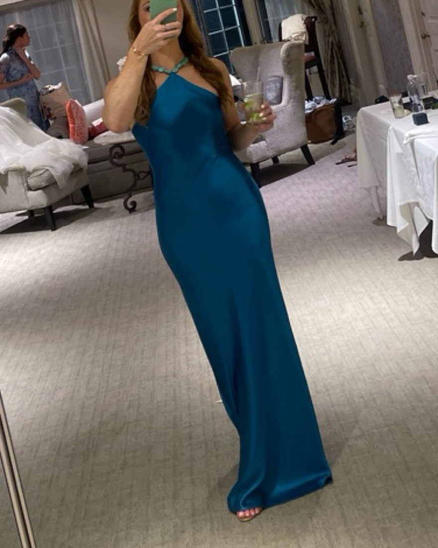 Staud Cadence dress - Island Blue US 6 by Staud - Pickle