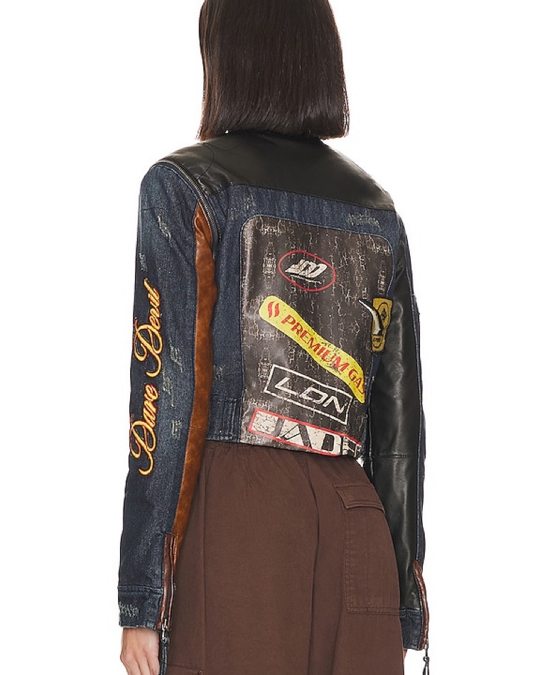 Daytona Zip Off Sleeve Moto Jacket by Jaded London - Pickle