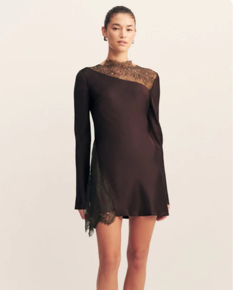 jasmine lace midi dress Asymmetric French Lace Jasmine Dress main image 1