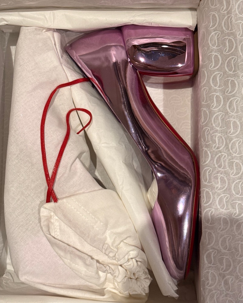 CHRISTIAN LOUBOUTIN Minny 70 metallic le by Christan louboutin
