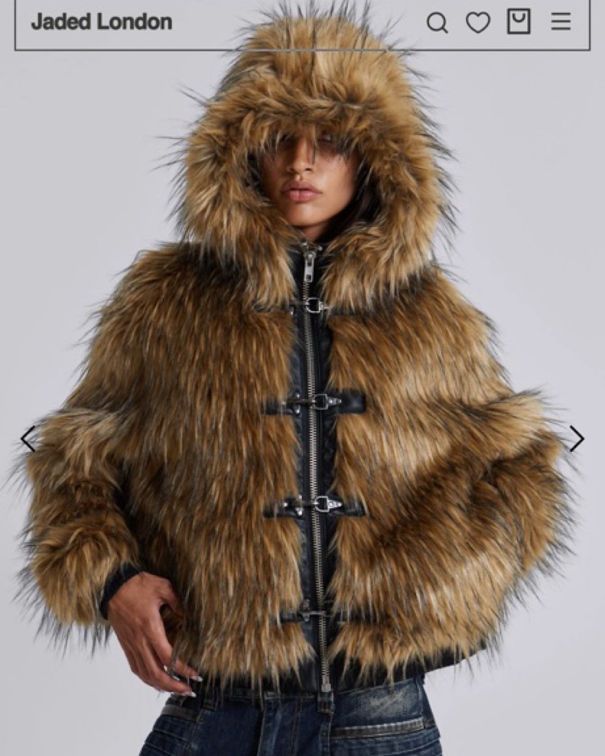 Jaded London BrownMendoza Faux FurJacket