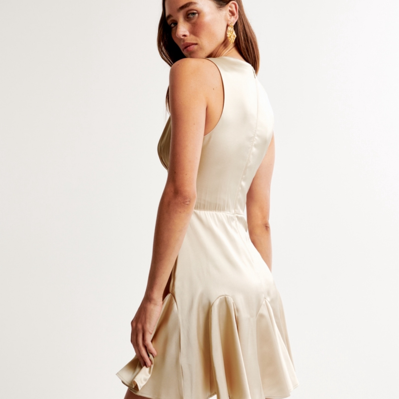 avery mini dress - champagne The Avery Dress in Taupe Duchess 2 / Taupe Duchess
