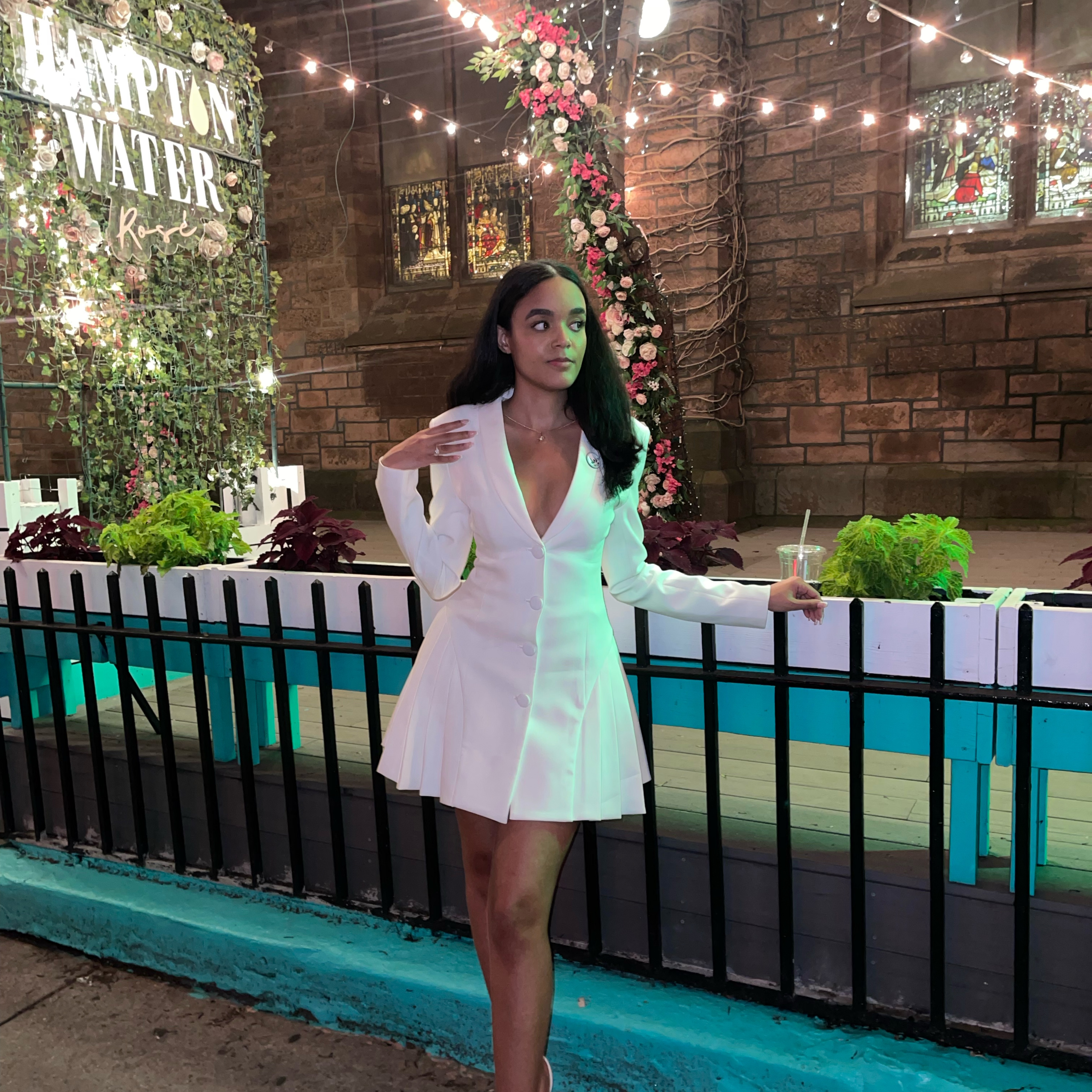 Miss Circle Delia White Blazer Dress by Miss Circle - Pickle