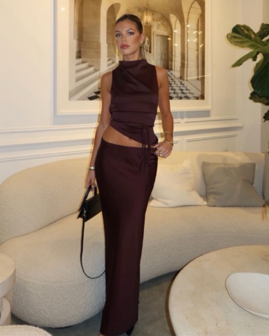 kookai burgundy dress Most Loved. Discover the Leni Maxi Dress in boutiques and online #kookai