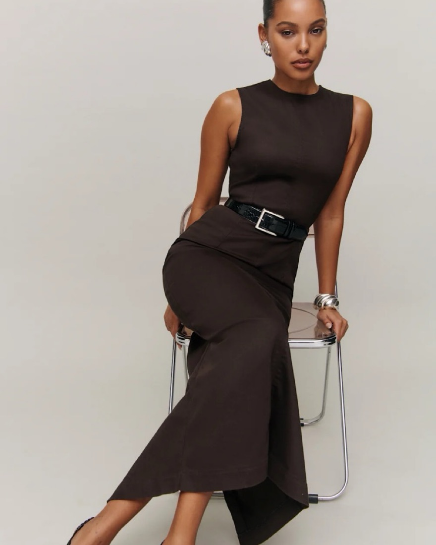 Reformation Kendi Denim Midi Dress by Reformation - Pickle