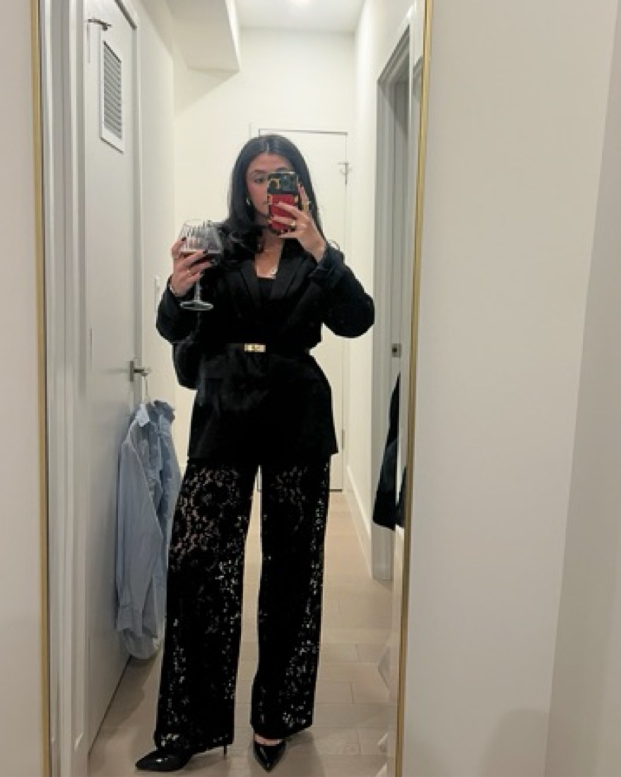 Black Lace Pants - Built In Shorts | Pickle