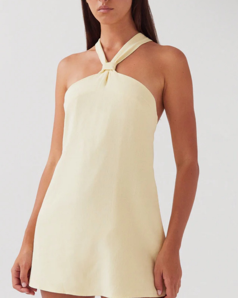 PepperMayo Yellow Halter Dress by Peppermayo - Pickle