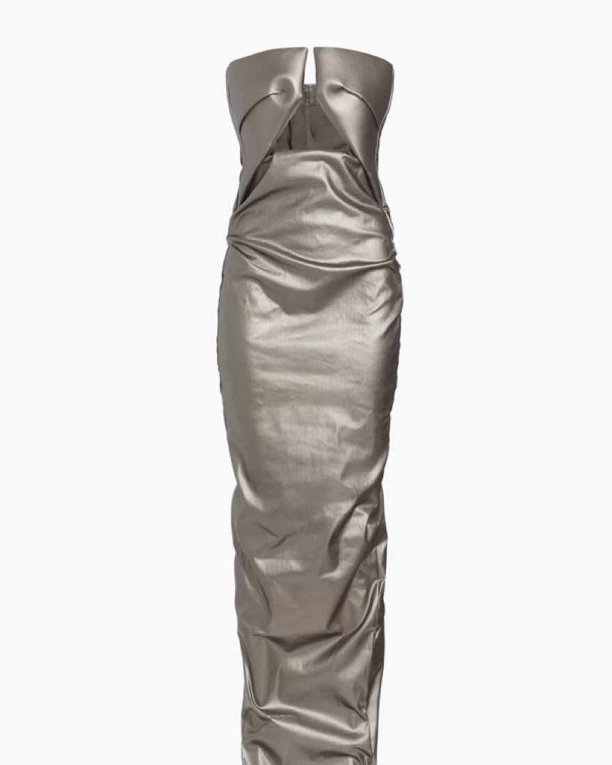 Rick Owens Gunmetal Prong maxi dress | Pickle
