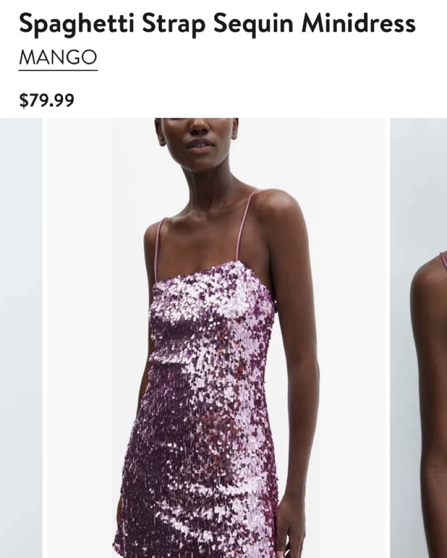 Mango Purple Sequin Dress by Mango - Pickle