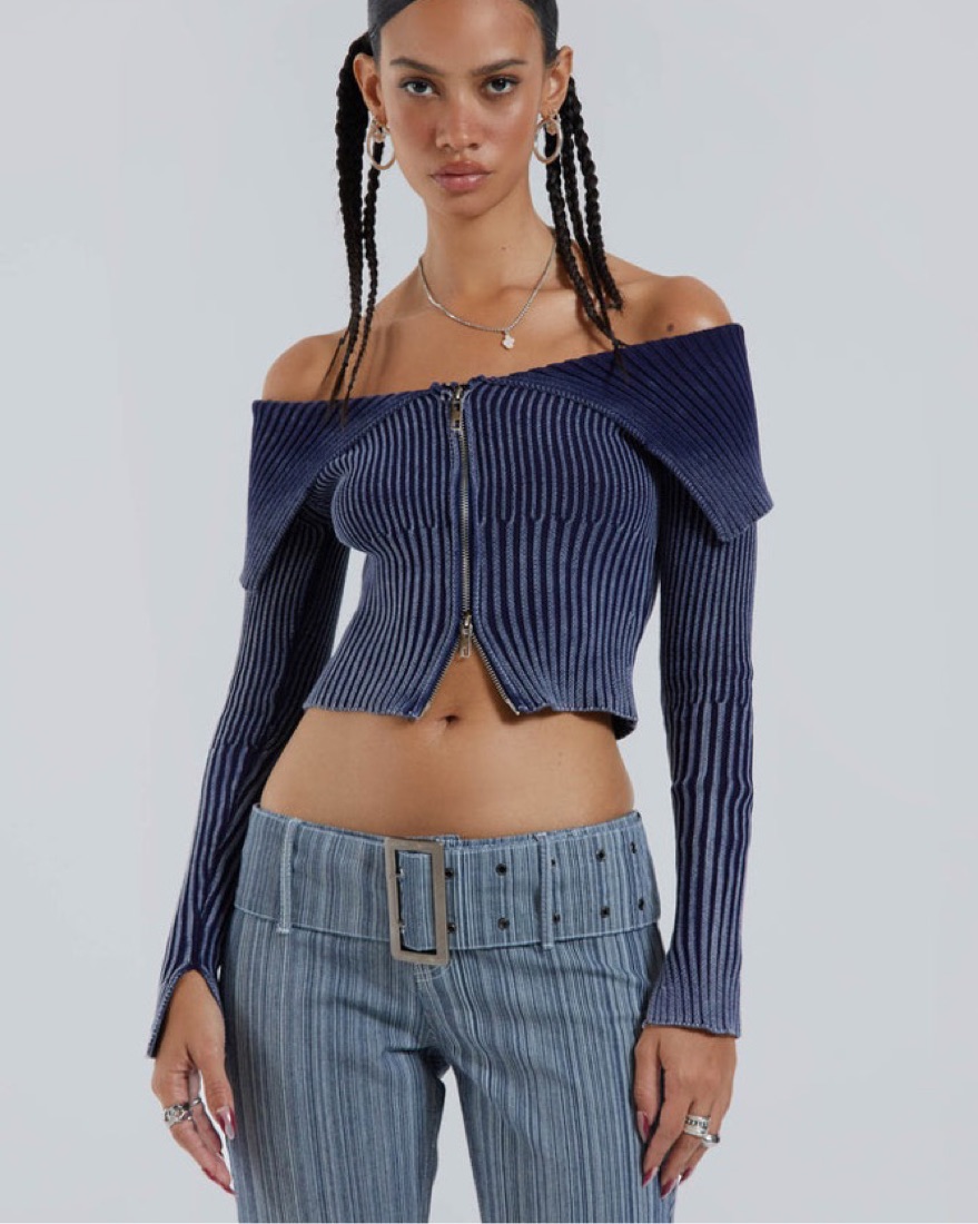 Jaded London Tribeca Knit Sweater by Jaded London - Pickle