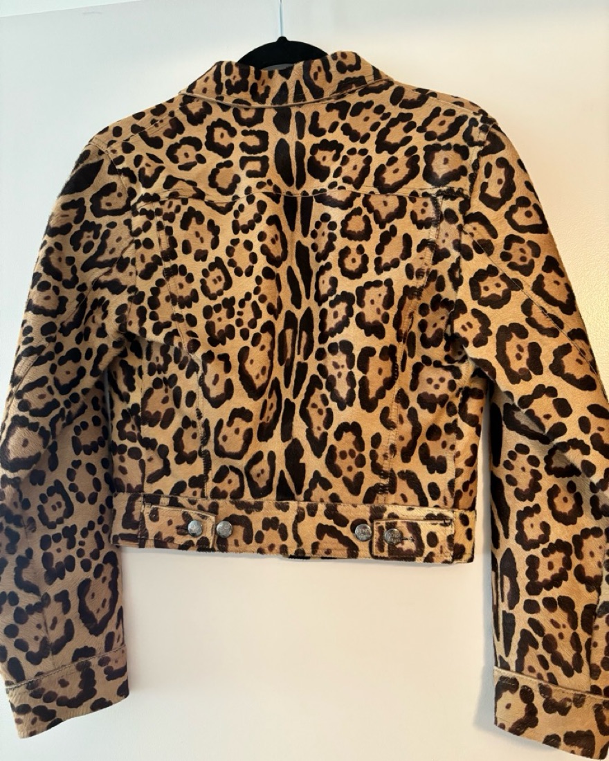 ジャケット・アウター FENDI jeans leopard pattern jacket Fendi Leopard Long Sleeve Jacket Brown Black AK31821j | eBay