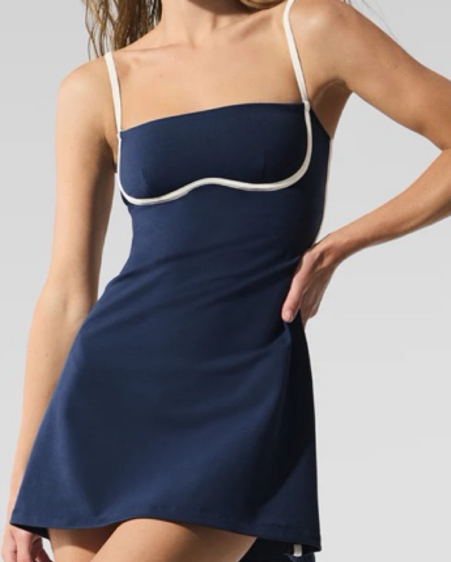 Alo airbrush streamline Dress Navy by Alo Yoga - Pickle