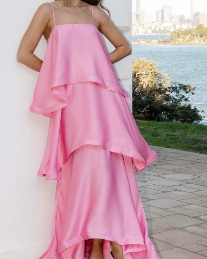 Elliatt Tilly Tiered Maxi Dress In pink by Elliatt - Pickle