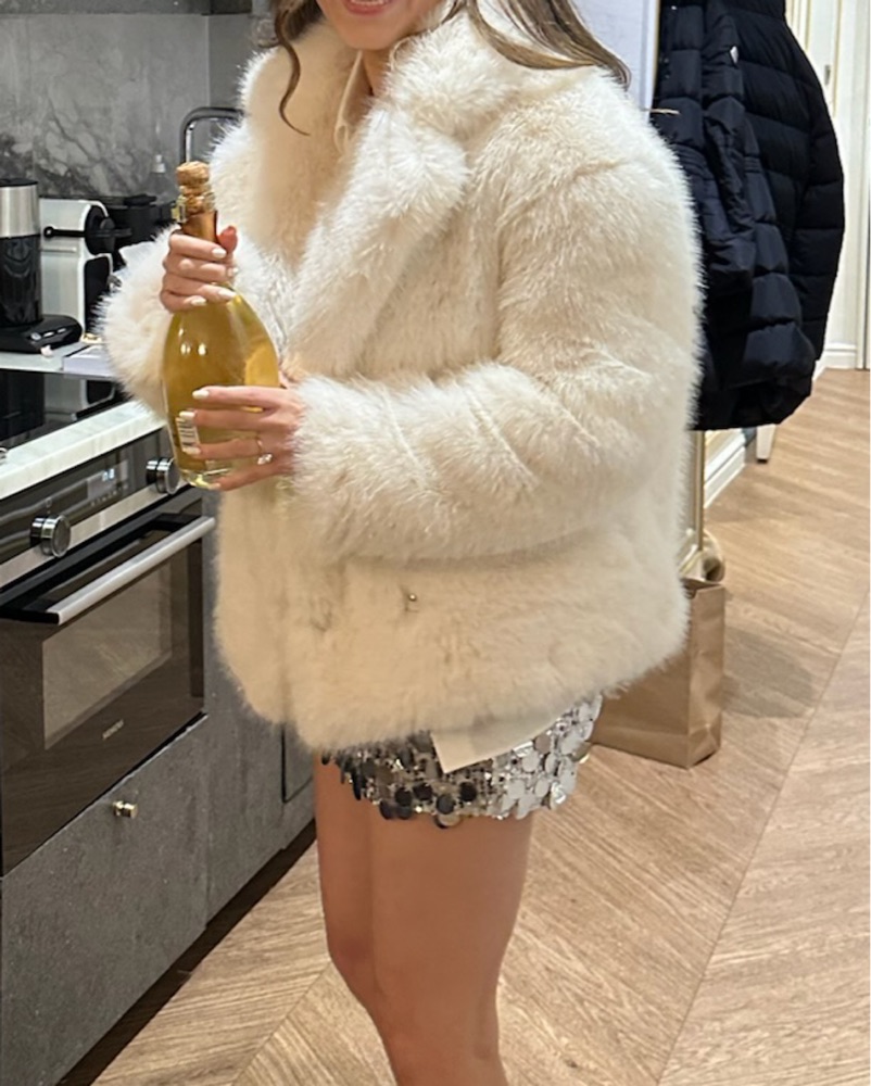 Zara White Faux Fur Jacket by ZARA - Pickle
