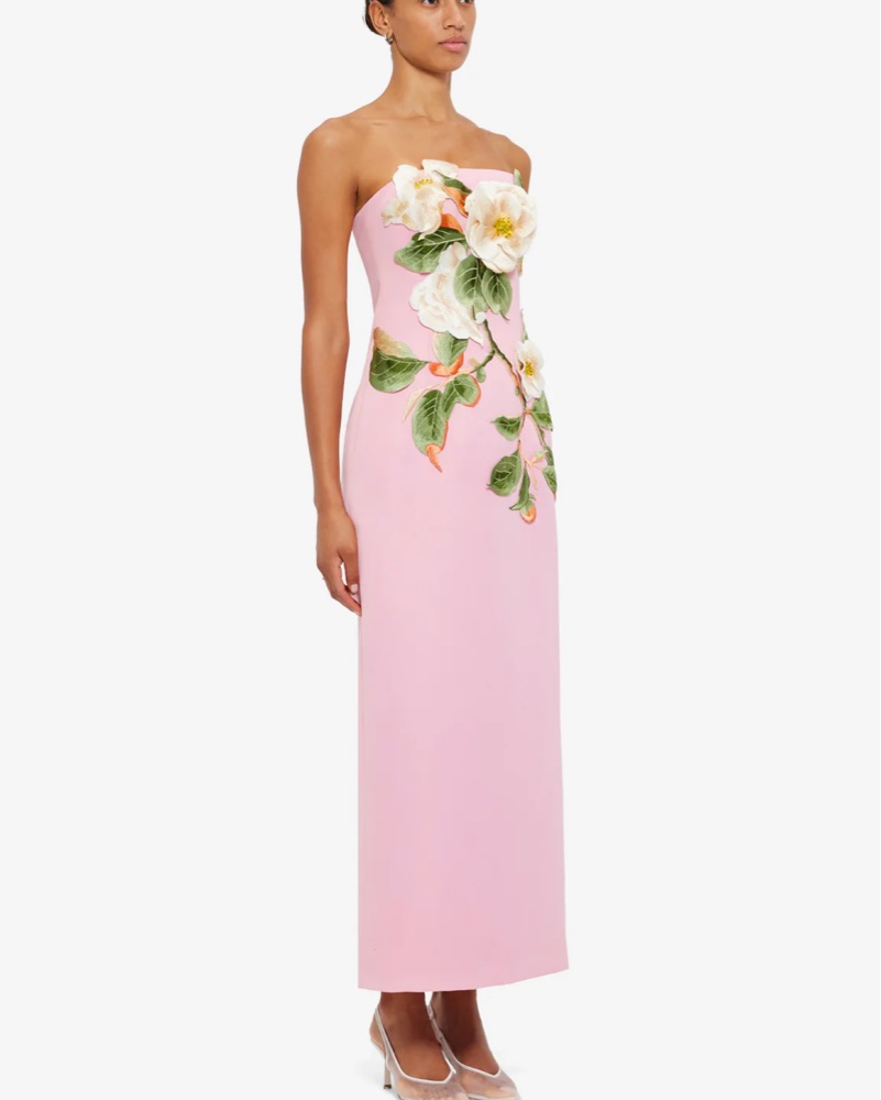 Leo Lin Pink Rayna Appliqué Floral Dress by Leo Lin - Pickle
