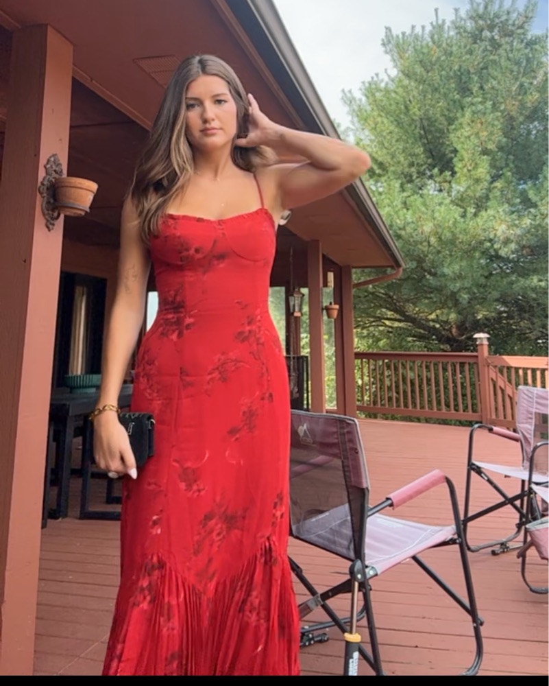floral embroidered prom dress Andrea and Leo A1289 Dress 4 / Champagne