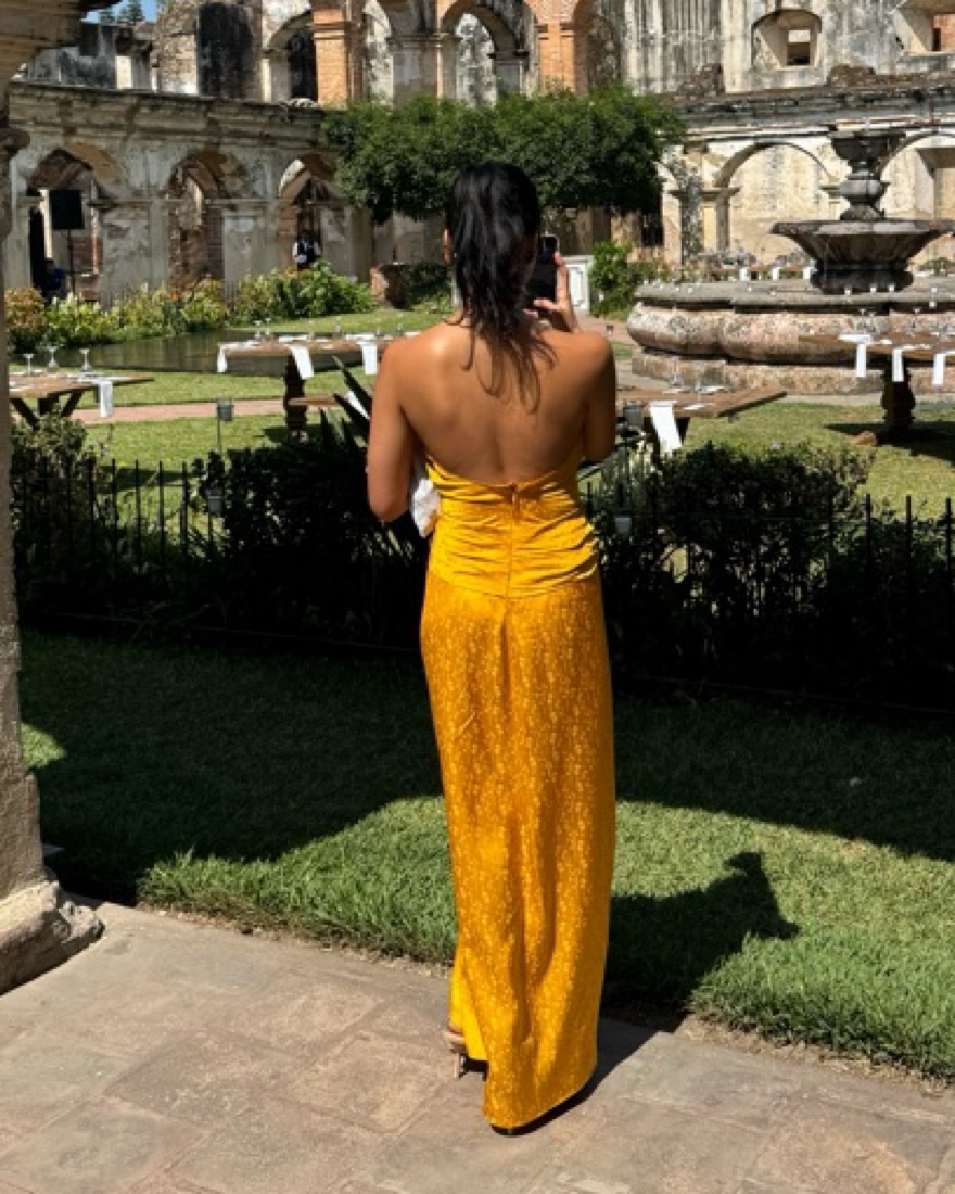 Johanna Ortiz Yellow Silk Halter Dress by Johanna Ortiz - Pickle