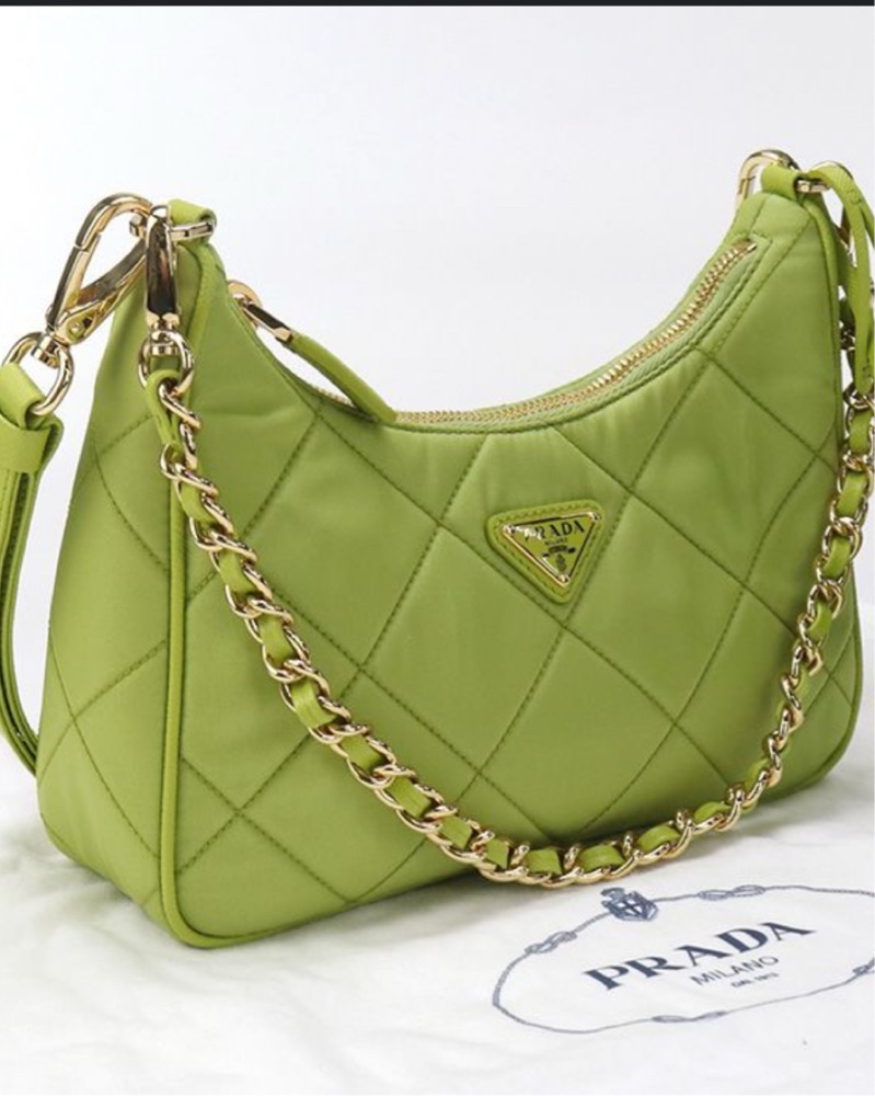 バッグ PRADA QUILTING FLAP CHAIN SHOULDER BAG Prada Quilted Shoulder Bag with Chain by Prada - Pickle