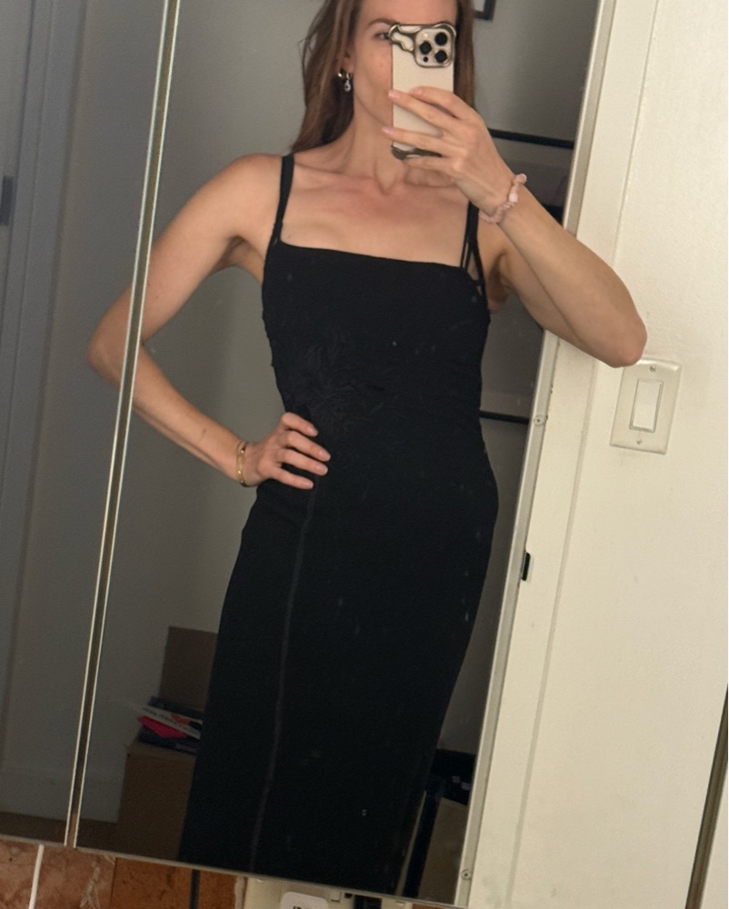 black onyx dresses 3D Carnation Dress, Black / 4