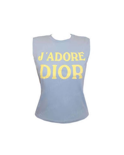 J'ADORE DIOR ノースリーブタンクトップ J'Adore Dior Tank Top Gray Cotton Jersey | DIOR