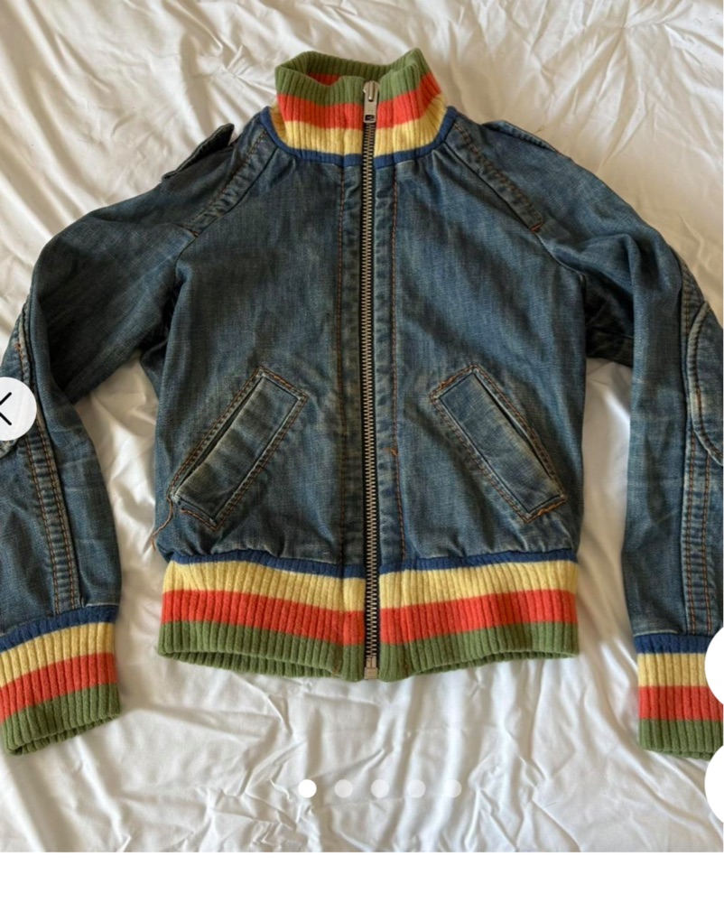 Marc Jacobs Rainbow VintageBomber Jacket by Marc Jacobs - Pickle