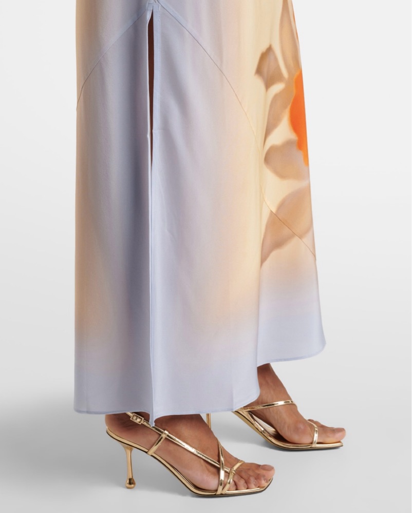 sir serene silk dress SIR. Serene Slip Dress in Sequoia Floral