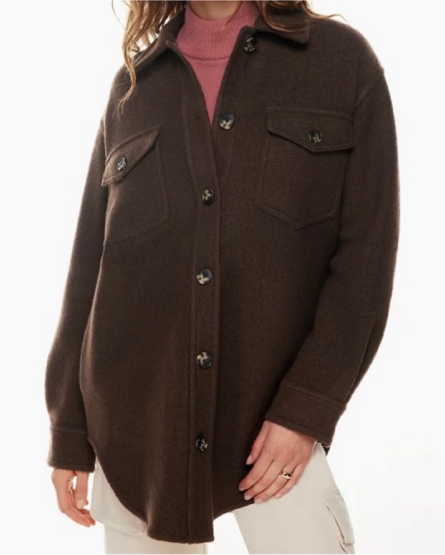 Wilfred Free The Ganna Shirt Jacket by Aritzia - Pickle