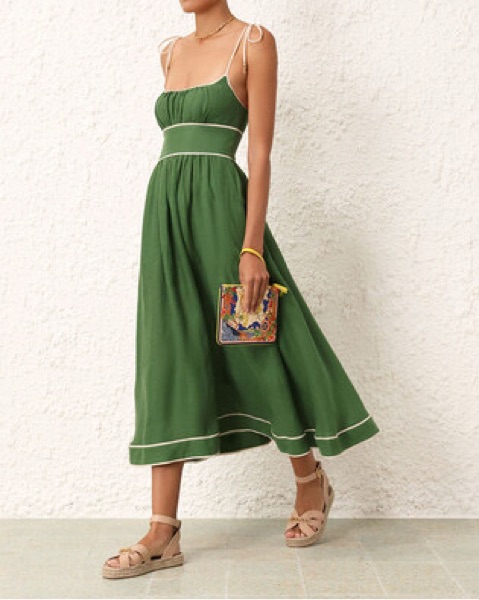 Zimmermann Alight Green Picnic Dress by Zimmermann - Pickle