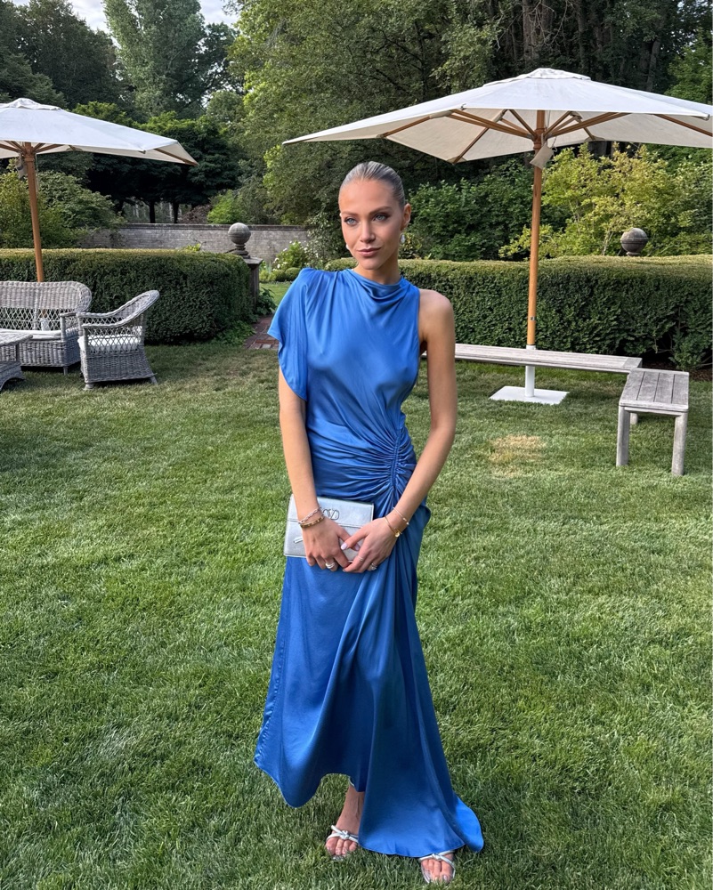 light blue bridesmaid dresses Dusty Blue Chiffon Shoulder Tie Sweetheart Empire Bridesmaid Dress