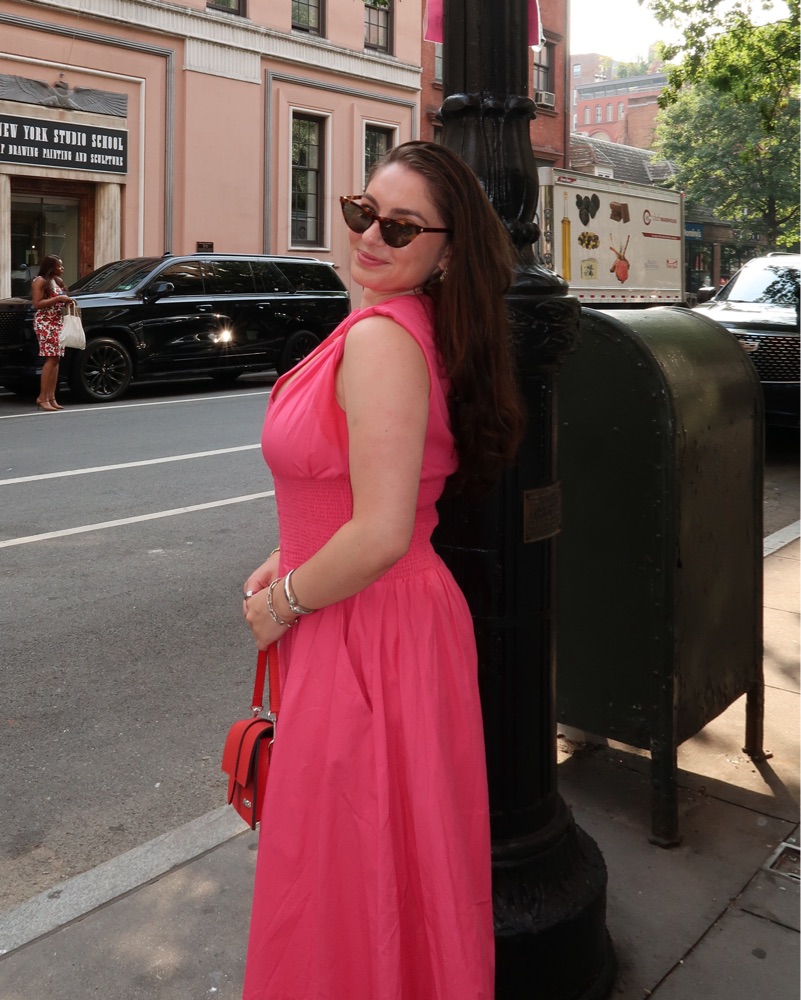 Vibrant Fuchsia Midi Dress by Anthropologie - Pickle