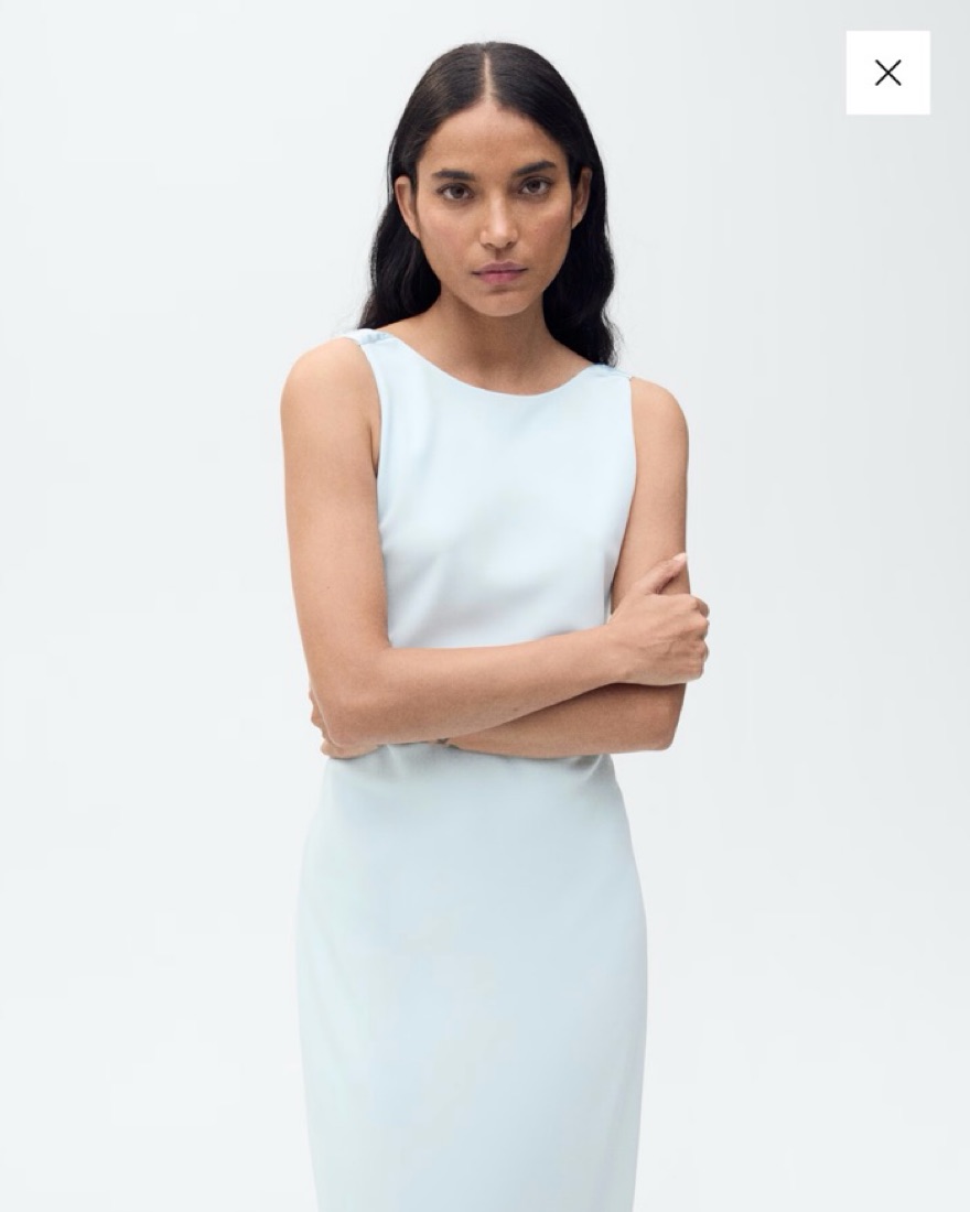 Mango Scandinavian blue dress With Cape by Mango - Pickle
