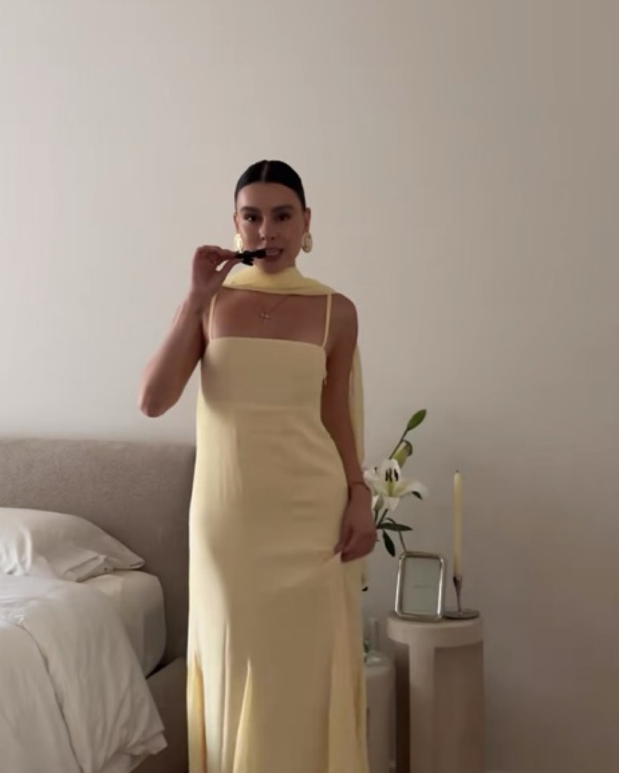 The Are Yellow Scarf Dress by The Are - Pickle