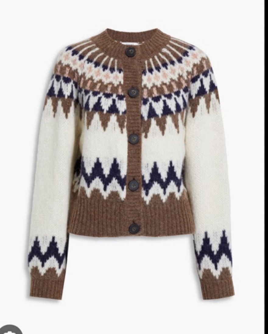 UNUSED / 5G fair Isle cardigan / サイズ3 Donegal Fair Isle Cardigan