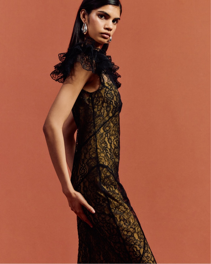 jessica howard lace dress Jessica Howard Petite Lace Balloon-Sleeve A-Line Dress