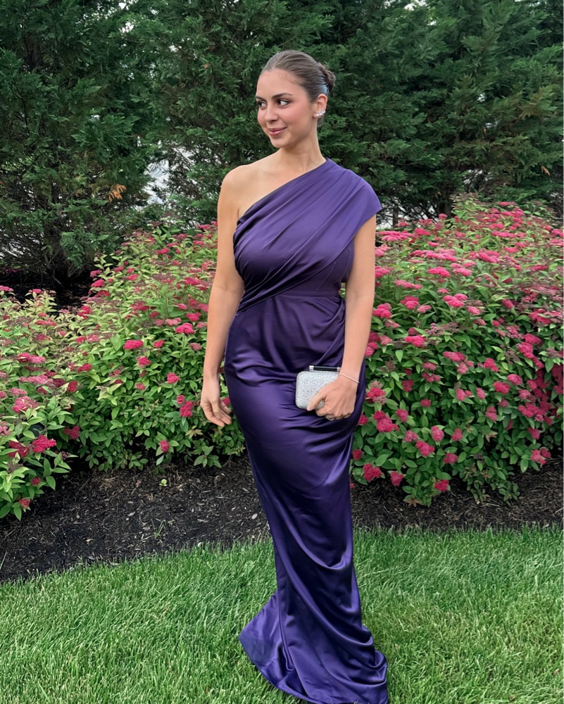 【訳あり】HERVE LEGER  ワンピース　タイト　S  パープル Herve Leger Purple Gown | Pickle